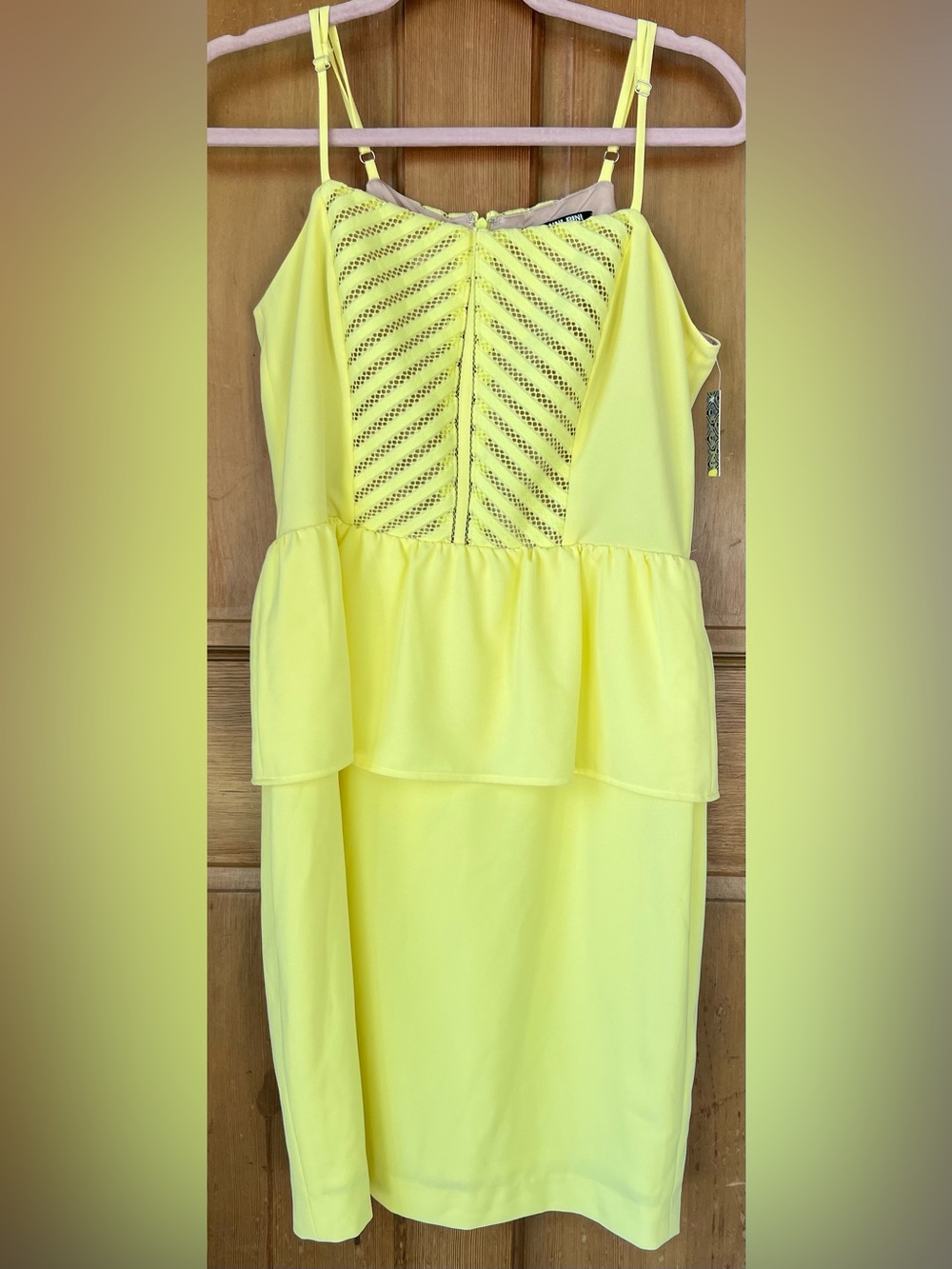 Gianni Bini Merriweather Spaghetti Strap Yellow Dress 8
